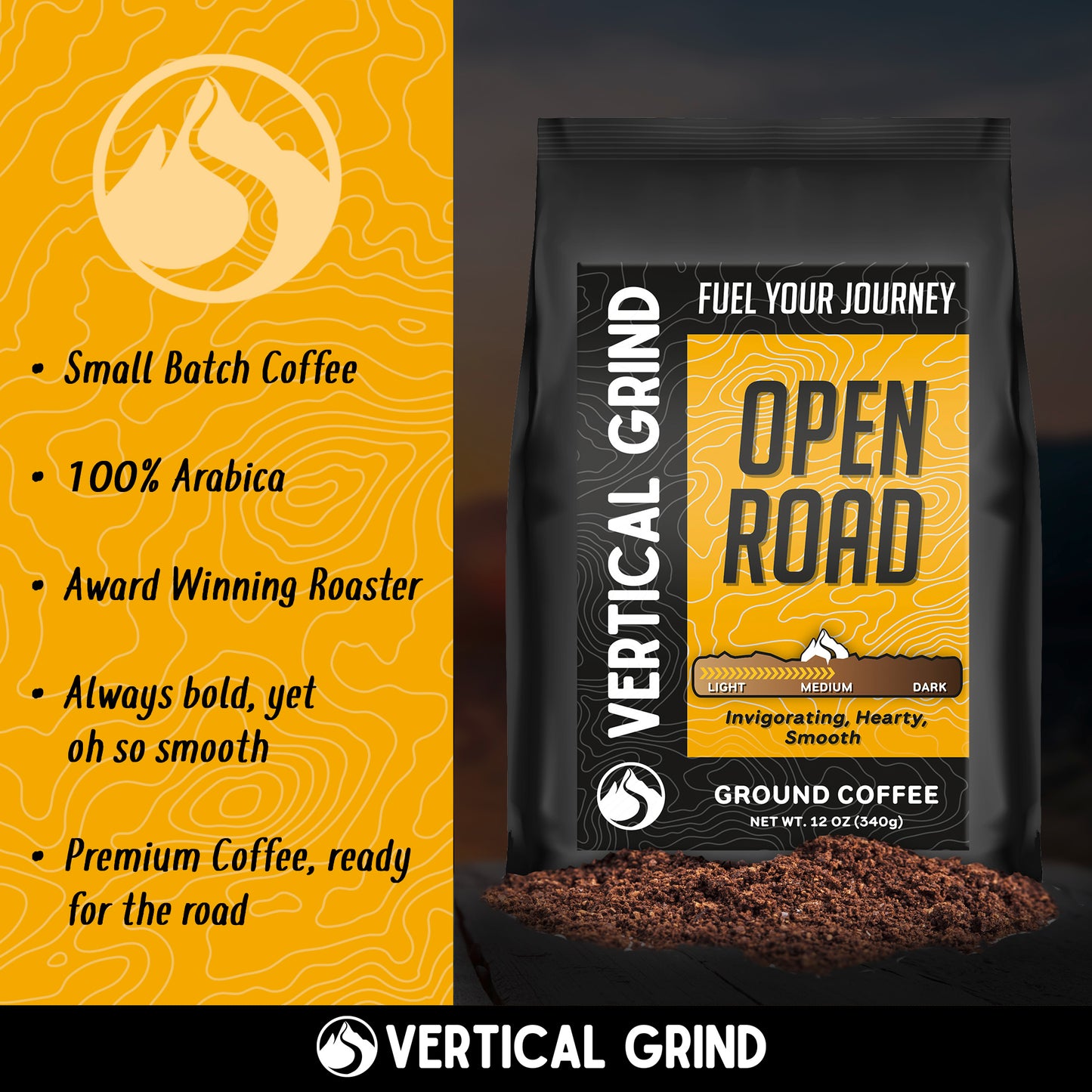 Open Road Medium Dark Roast Blend Coffee - Ground