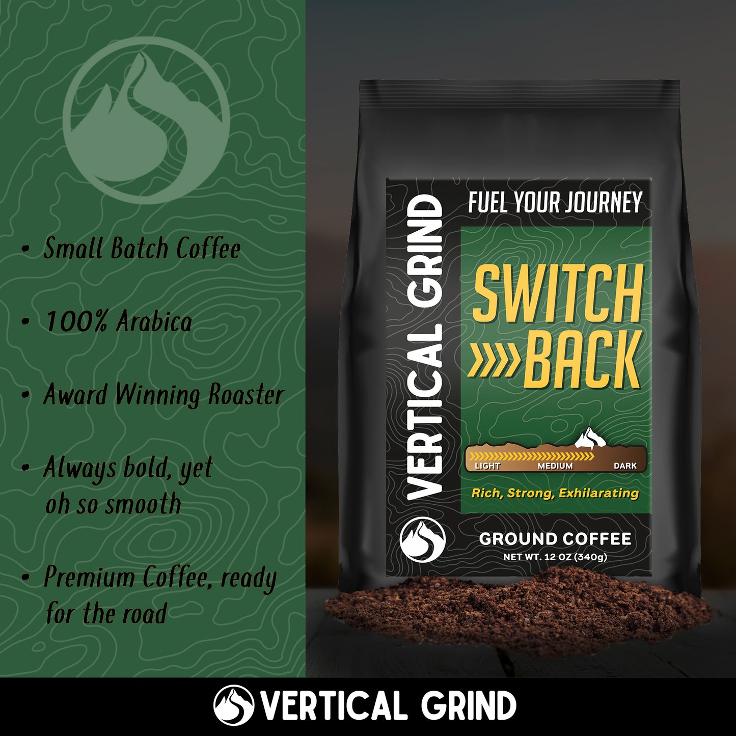 Switchback Medium Roast Blend Coffee - Ground