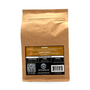 Switchback premium roast coffee beans - French Roast - Back