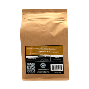 Small batch roasted coffee - Switchback Dark French Roast Back Label